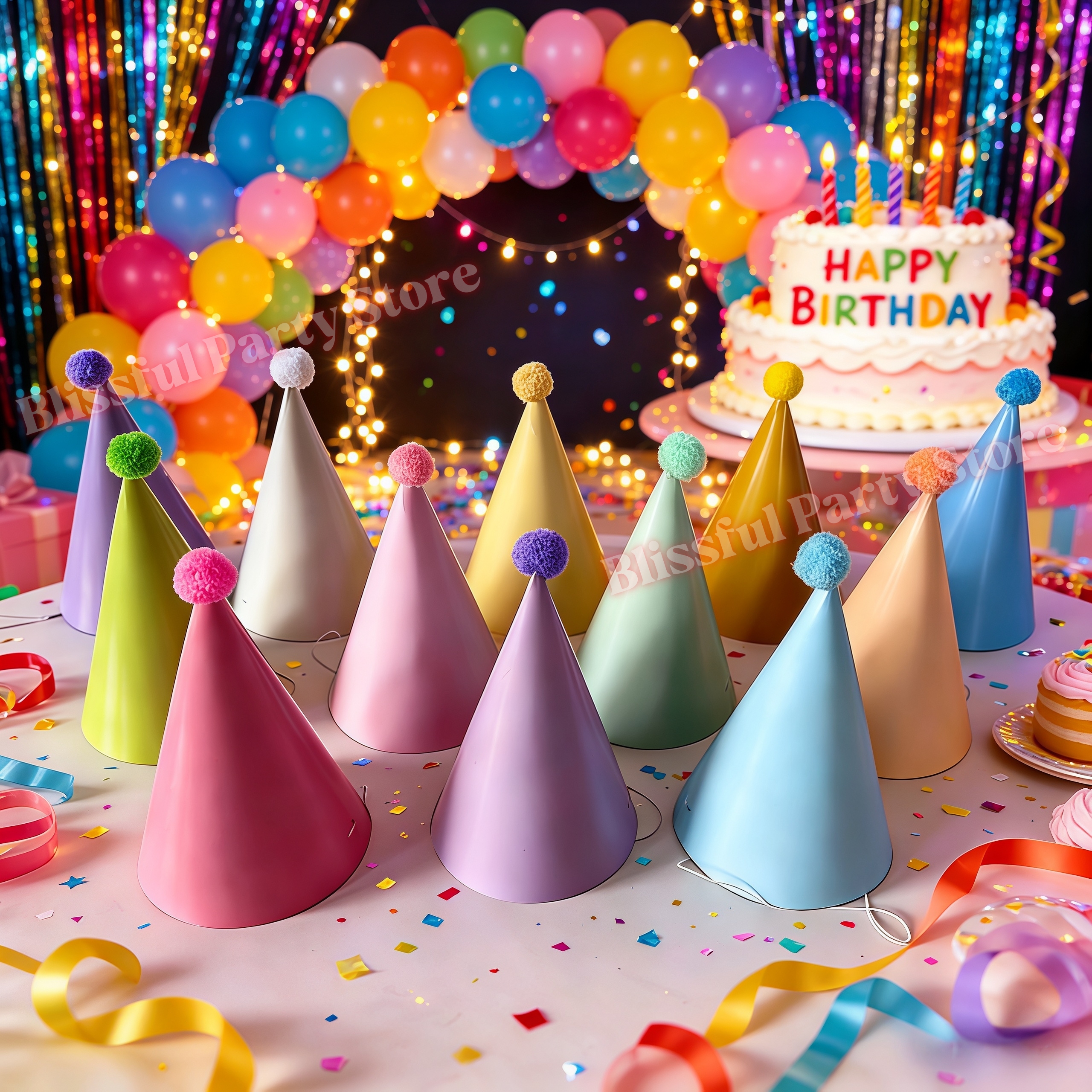 Colorful Birthday Party Hats M – Party Hat Cone Bewertung und Preis
