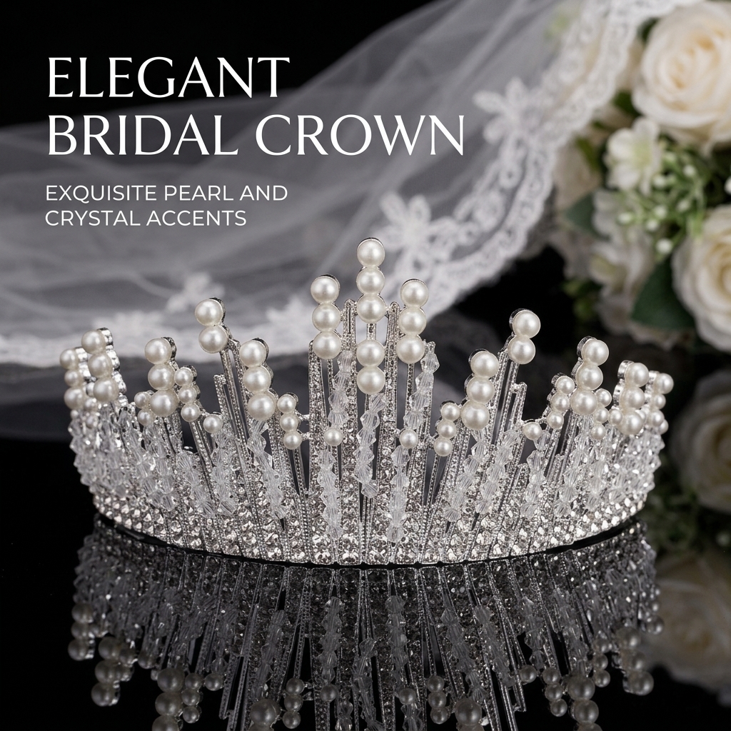 Bridal Pearl Crown Headpiece E – Event & Party Supply Photos Bewertung und Preis