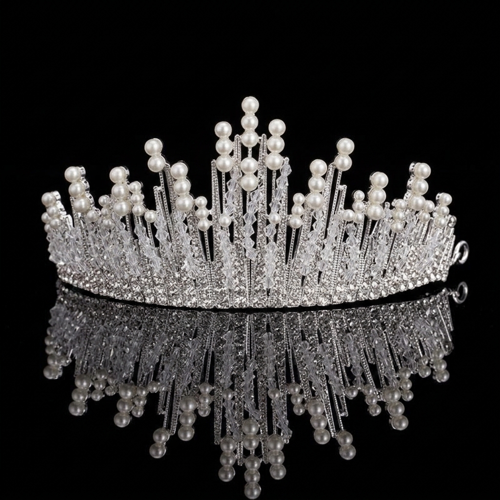 Bridal Pearl Crown Headpiece E – Event & Party Supply Photos Bewertung und Preis