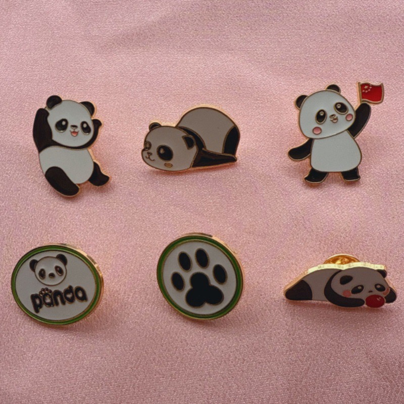 6pcs Cartoon China Panda Badge – Event Supplies Bewertung und Preis
