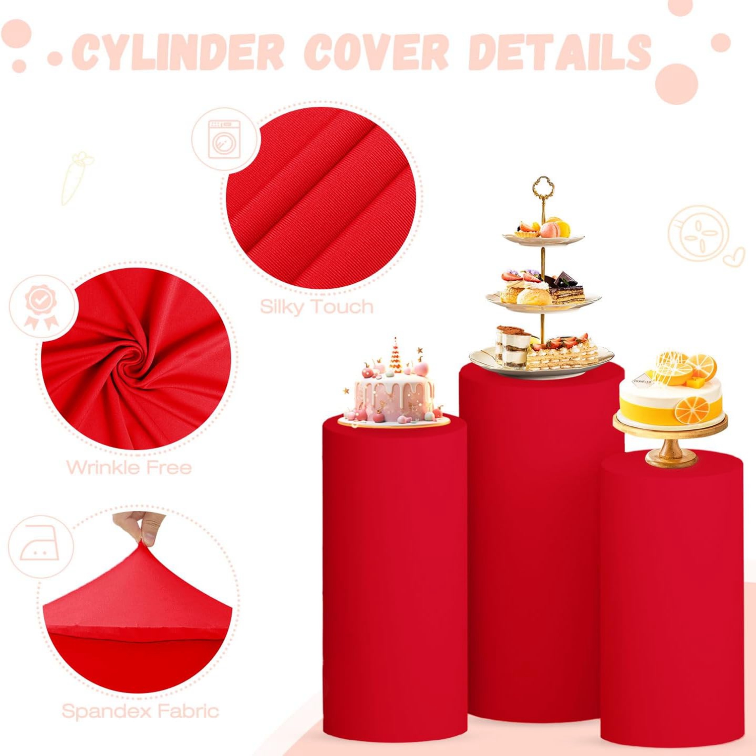 Yeele Red Cylinder Stand Cover – Dessert Table Backdrop Bewertung und Preis