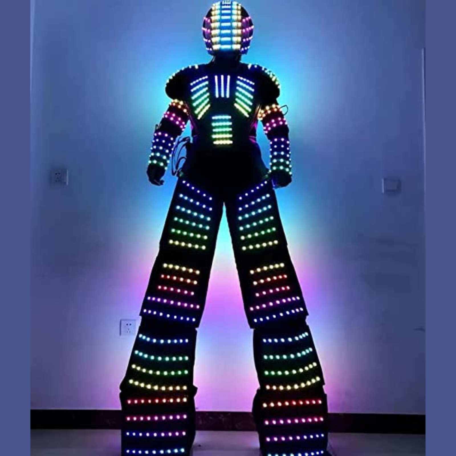 Adult LED Robot Costume Lumino – Event Party Dj Bewertung und Preis