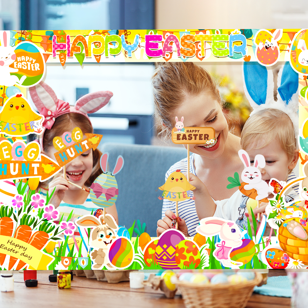 1set Easter Paper Photo Booth  – Photo Booth Frame Bewertung und Preis
