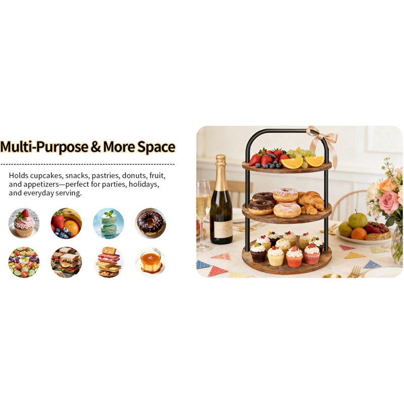 ABLN-Wooden Cupcake Stand Dess – Cupcake Stand Tier Bewertung und Preis