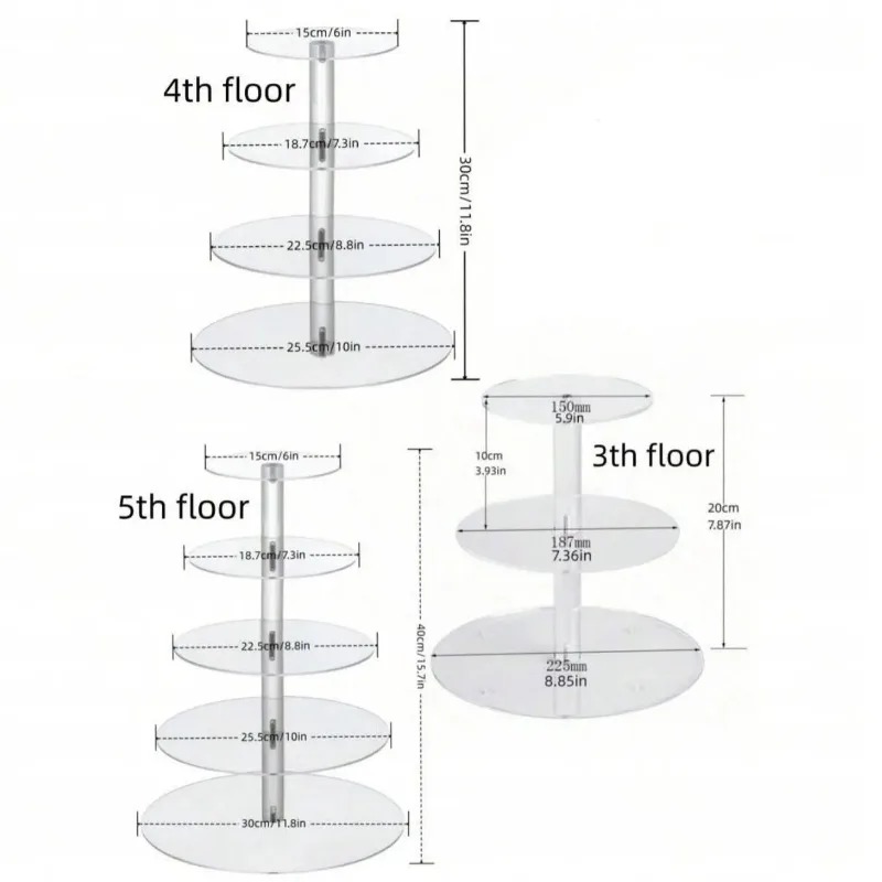Clear Acrylic 3-5 Tier Cupcake – Cupcake Stand Tier Bewertung und Preis