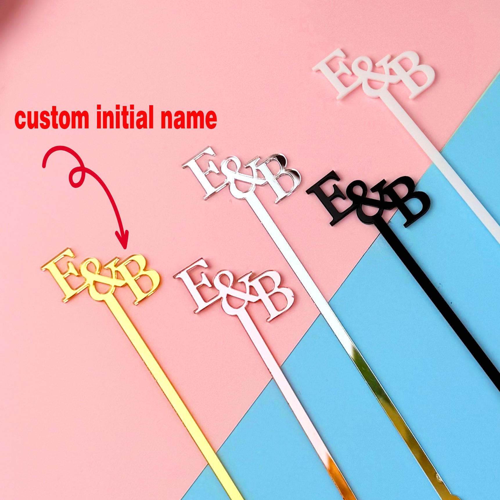 20pcs/50pcs Custom Initial nam – Centerpiece Stick Bewertung und Preis