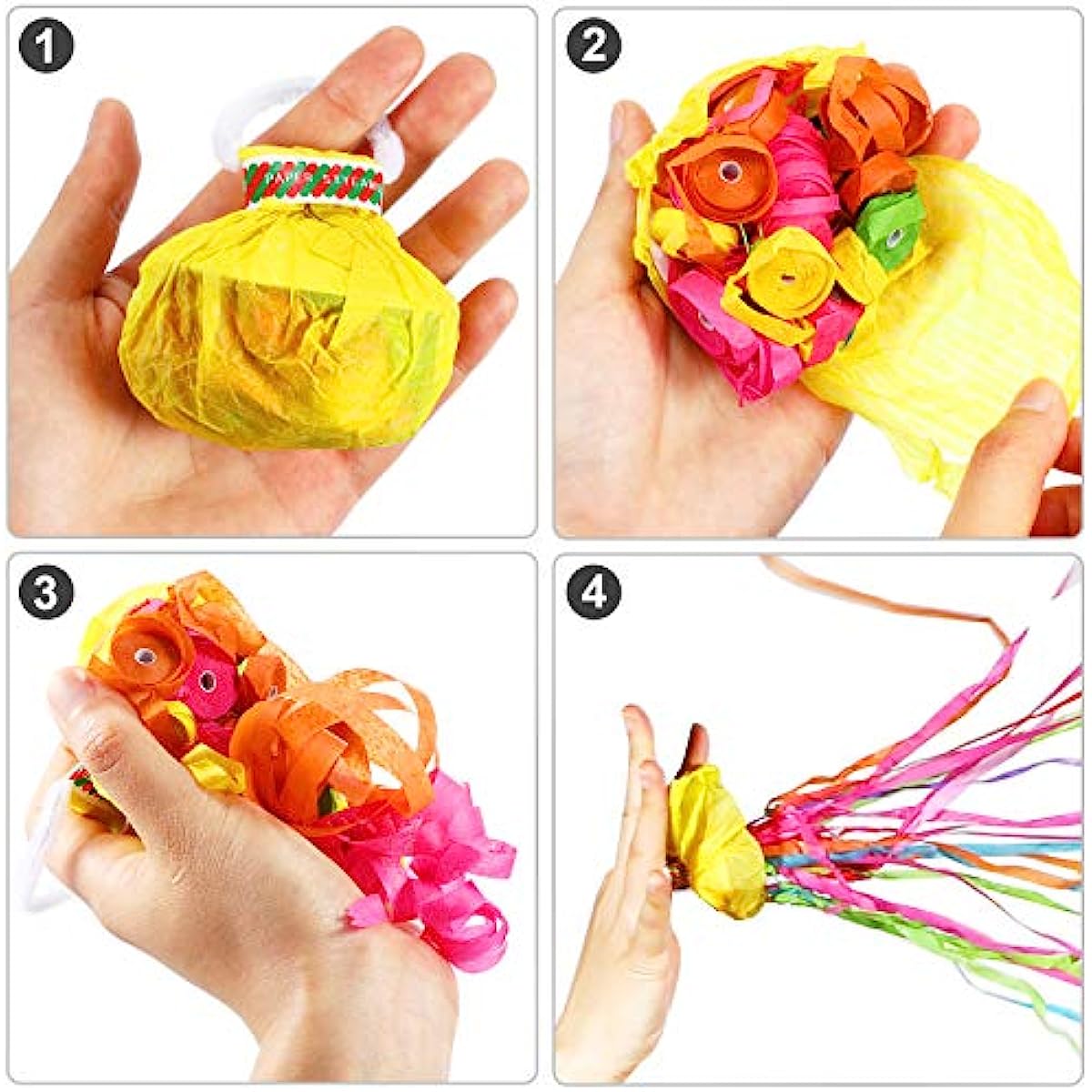 10Pcs Poppers Hand Throw Strea – Confetti Cannon Tube Bewertung und Preis