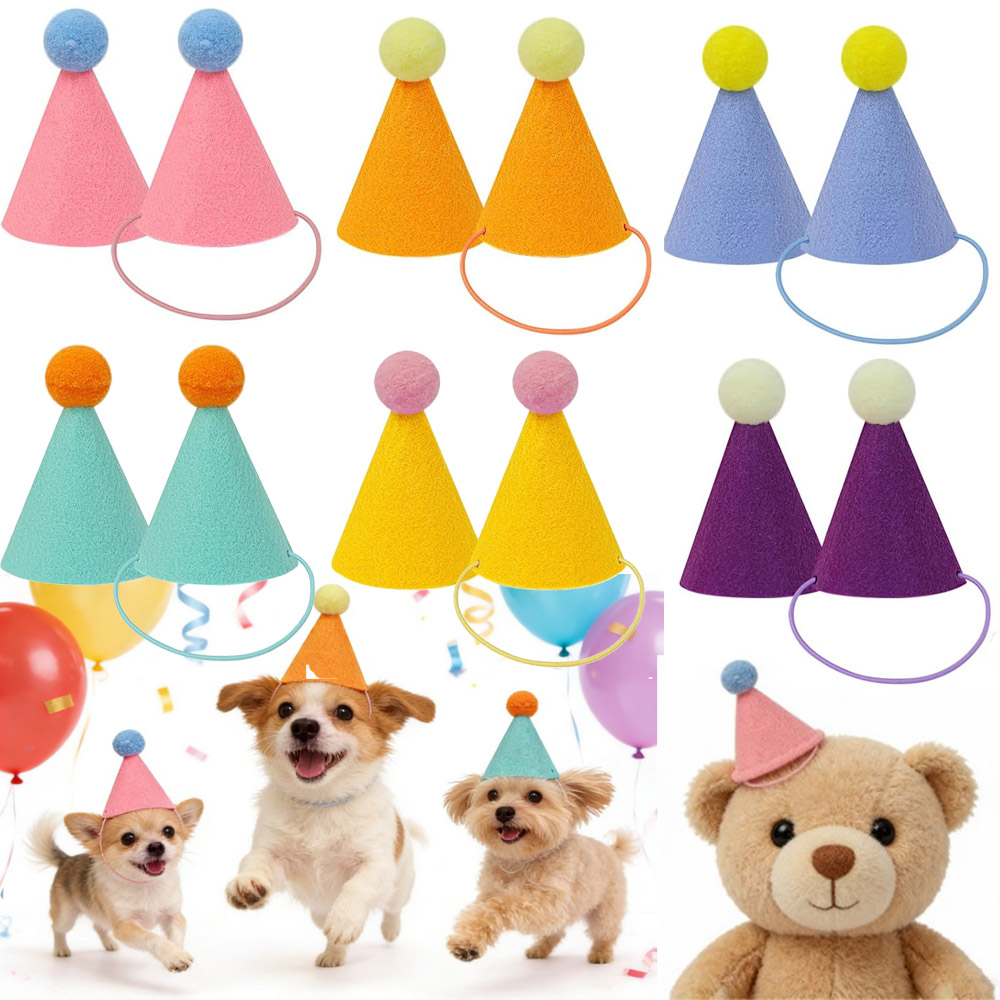 3/6pcs Pet Party Hat Colorful  – Party Hat Cone Bewertung und Preis