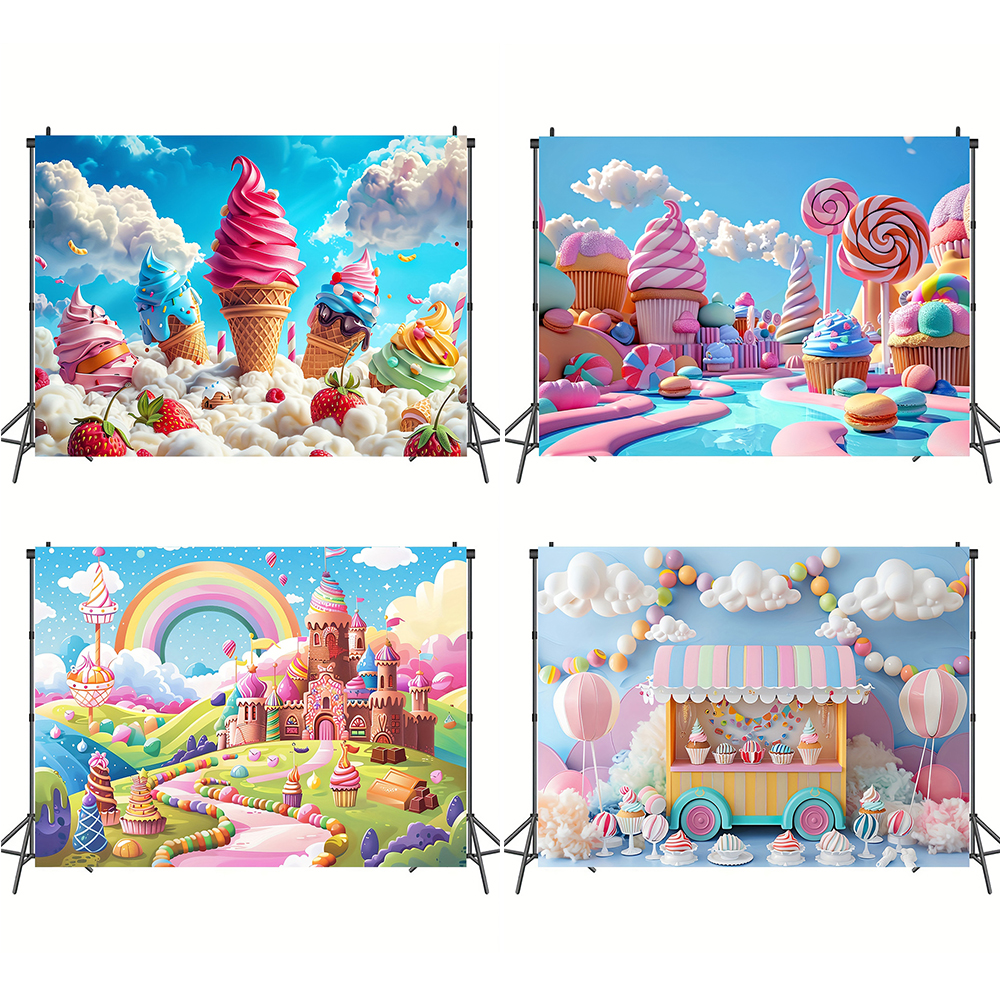 Sweet Ice Cream Theme Backdrop – Dessert Table Backdrop Bewertung und Preis
