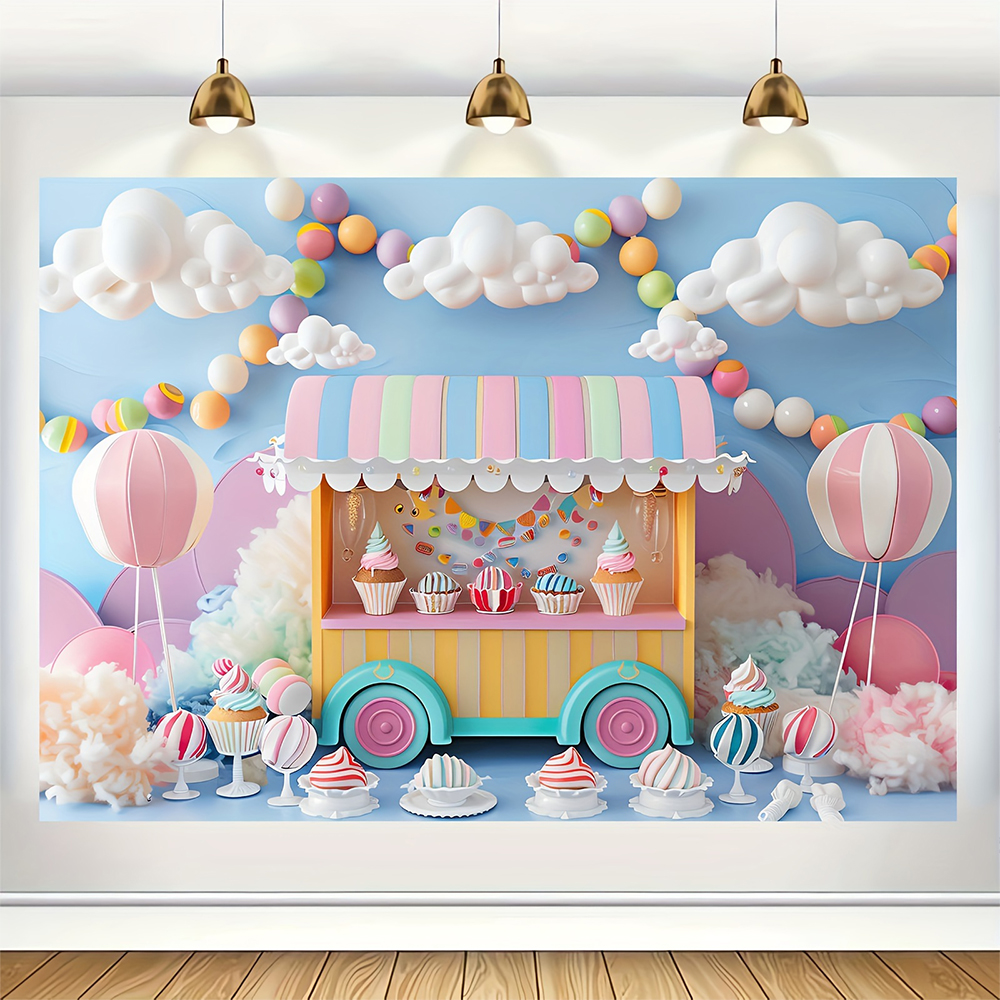 Sweet Ice Cream Theme Backdrop – Dessert Table Backdrop Bewertung und Preis