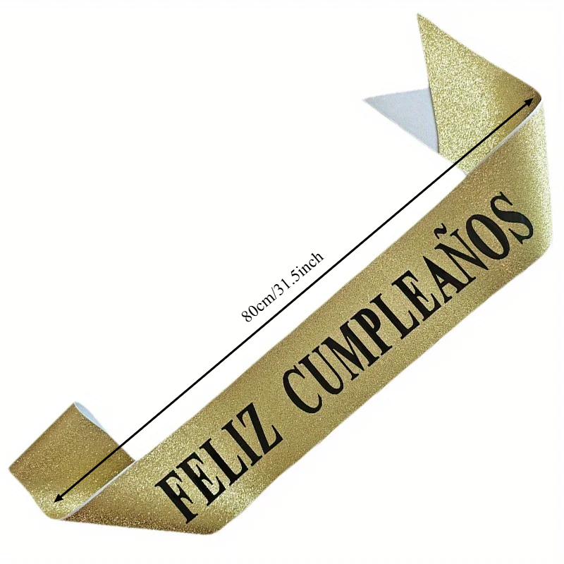 Gold Glitter Feliz Cumpleaños  – Birthday Sash Glitter Bewertung und Preis
