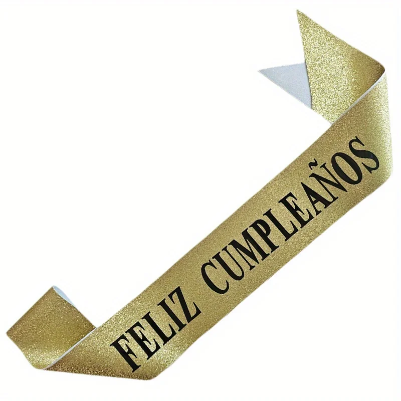 Gold Glitter Feliz Cumpleaños  – Birthday Sash Glitter Bewertung und Preis