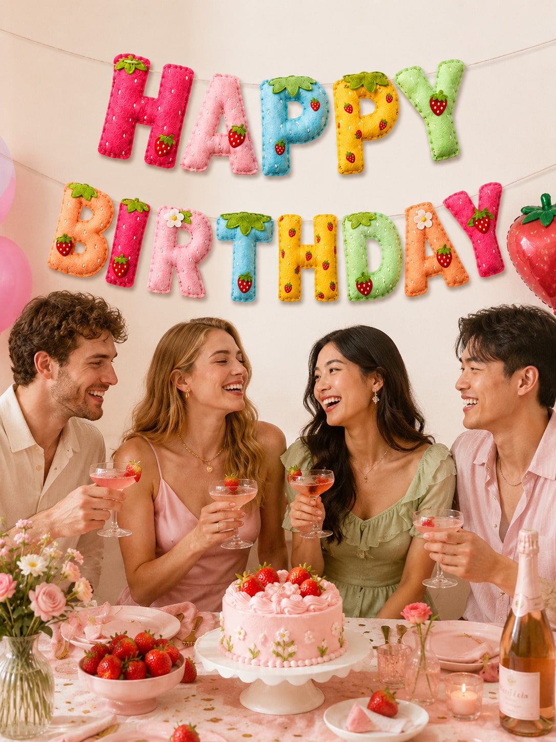 Strawberry Theme Happy Birthda – Dessert Table Backdrop Bewertung und Preis