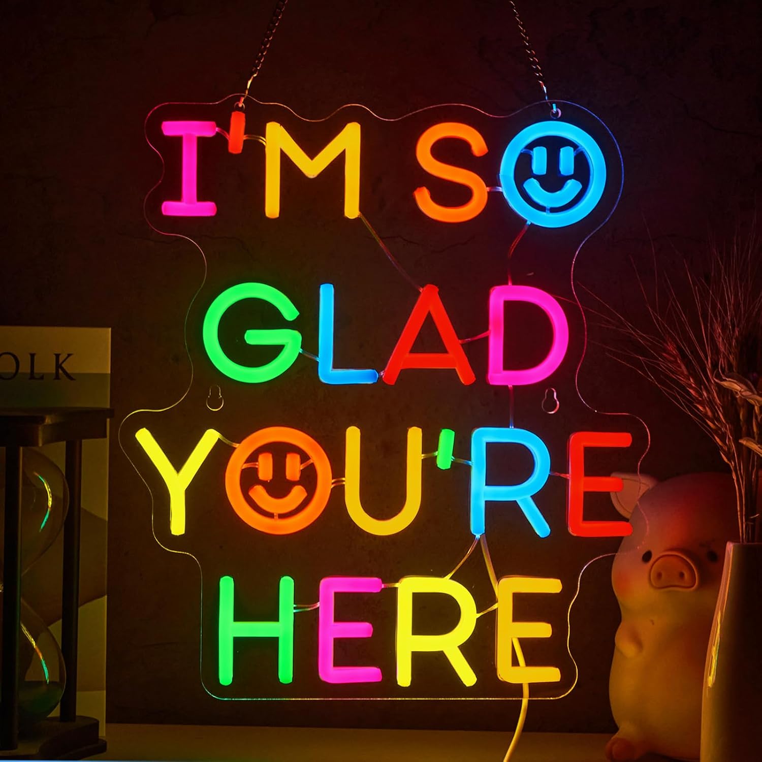  I'm So Glad You‘re Here Neon – Neon Sign Party Bewertung und Preis