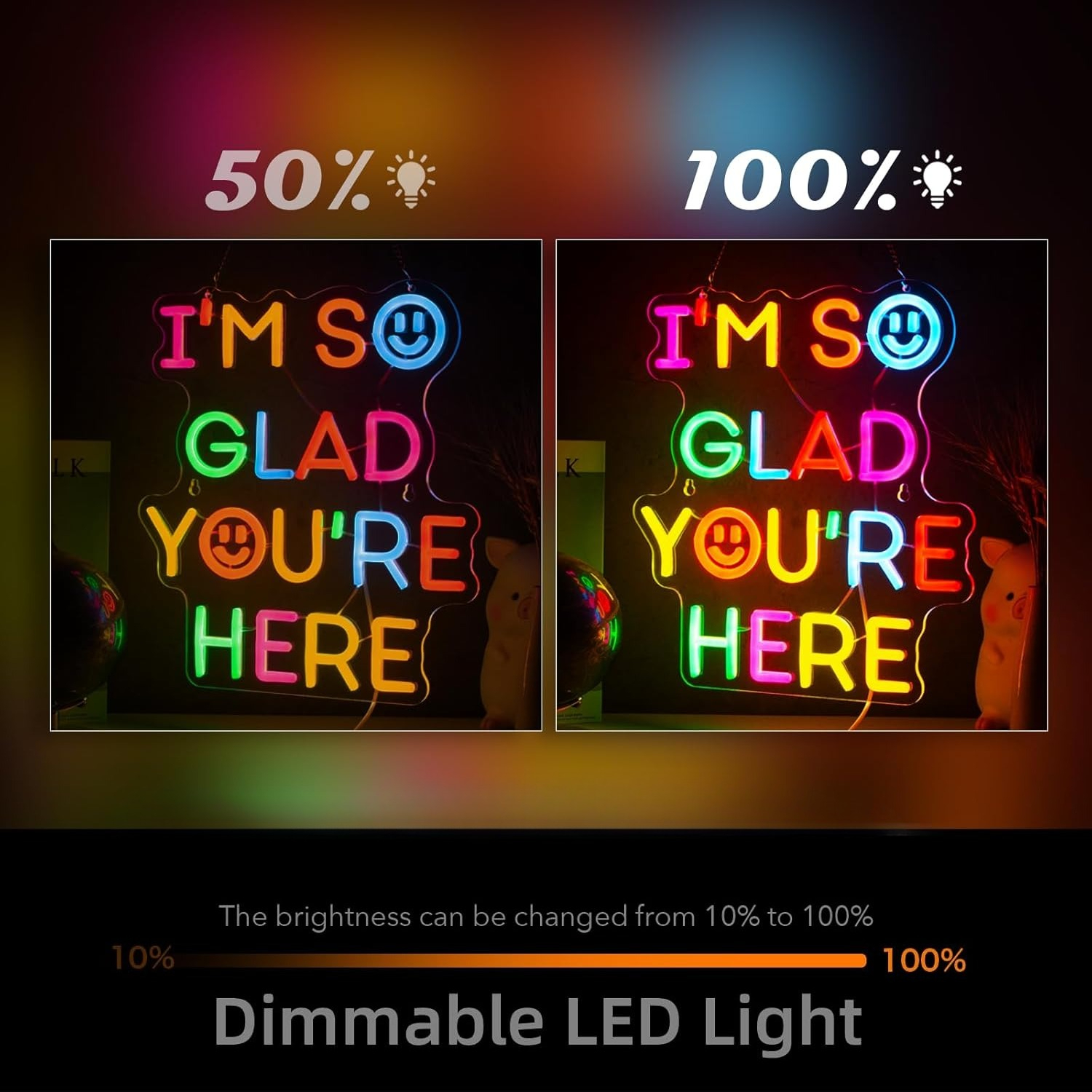  I'm So Glad You‘re Here Neon – Neon Sign Party Bewertung und Preis
