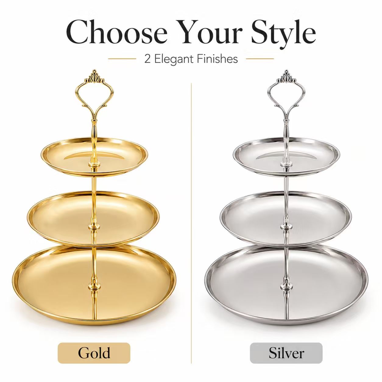 Luxury 3-Tier Gold Cake Stand  – Cupcake Stand Tier Bewertung und Preis