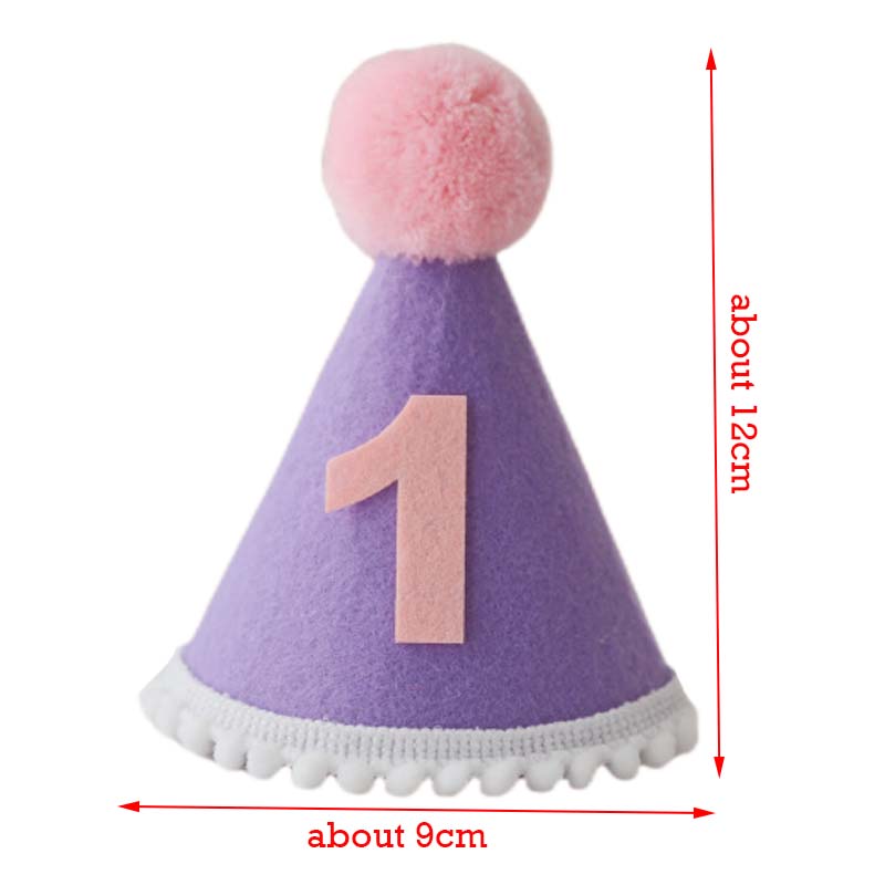 Purple Birthday Hat 1 2 3 4 5  – Party Hat Cone Bewertung und Preis