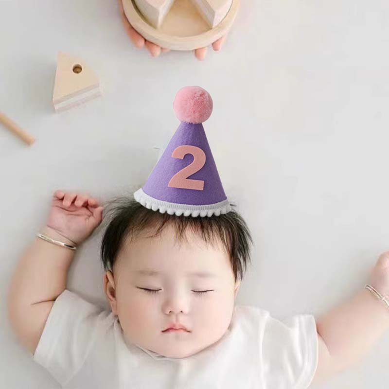 Purple Birthday Hat 1 2 3 4 5  – Party Hat Cone Bewertung und Preis