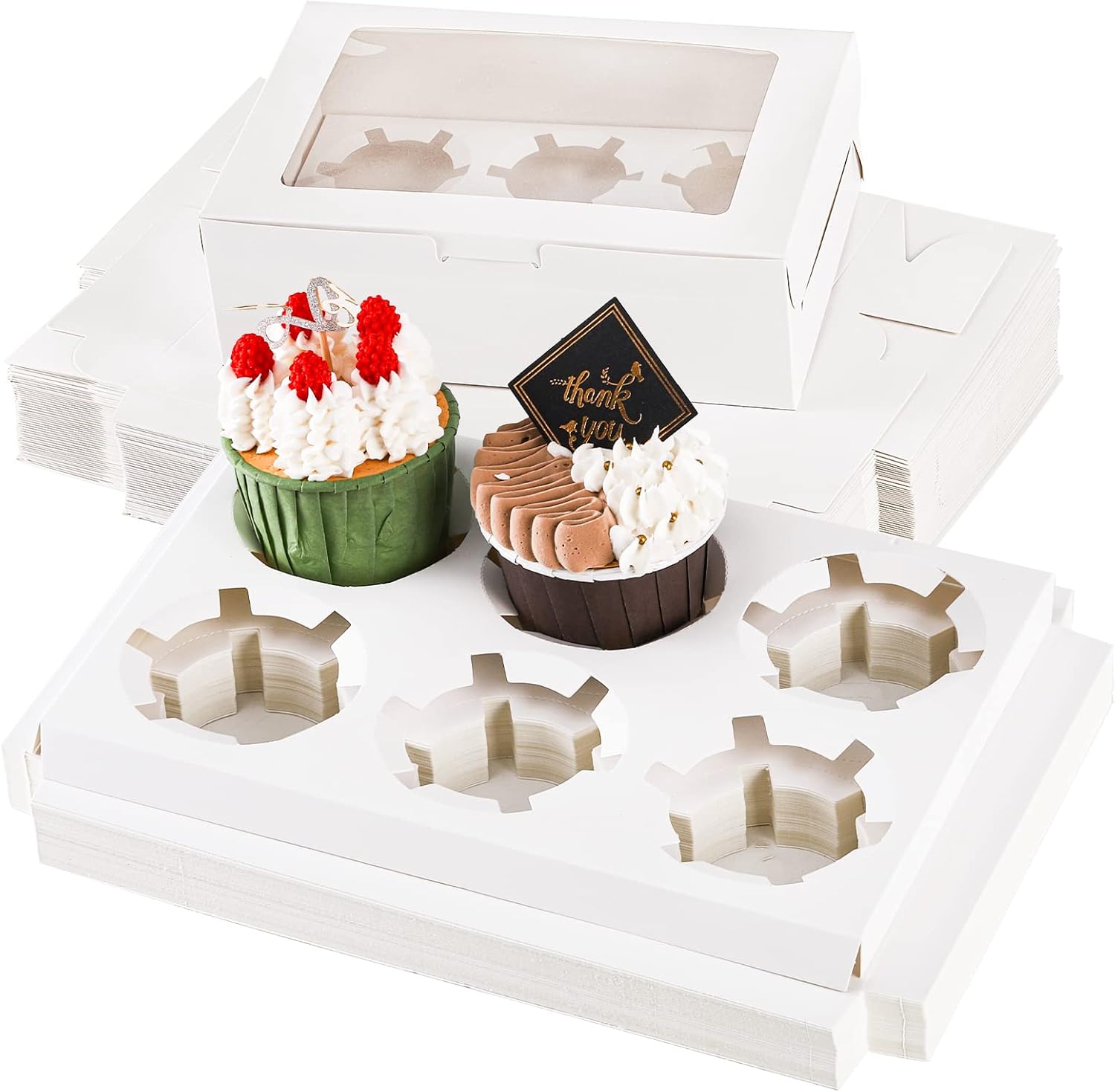 Cupcake Boxes with Clear Windo – Event Party Box Bewertung und Preis