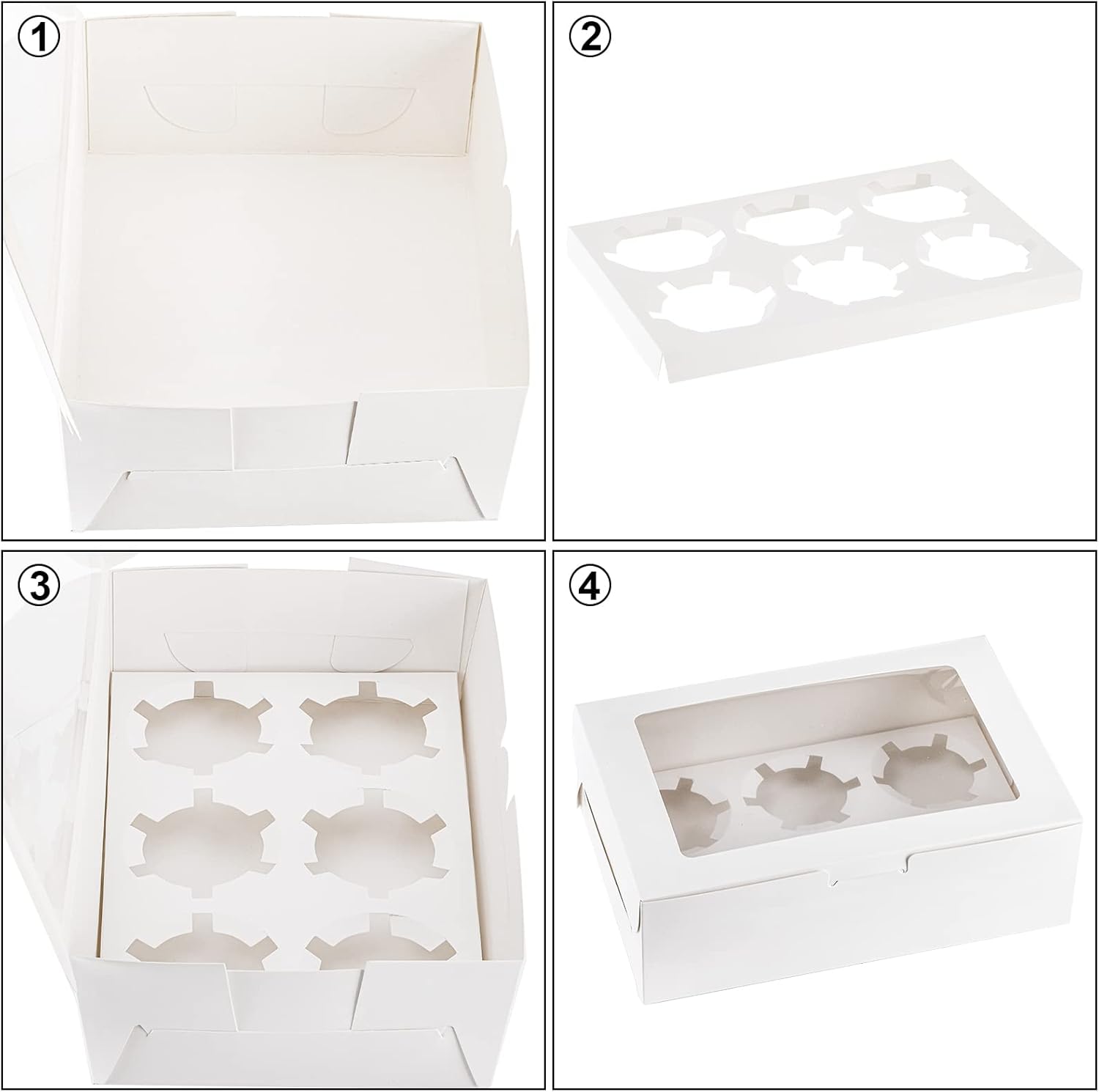 Cupcake Boxes with Clear Windo – Event Party Box Bewertung und Preis