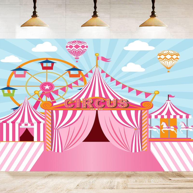 Pink Circus Photography Backdr – Dessert Table Backdrop Bewertung und Preis