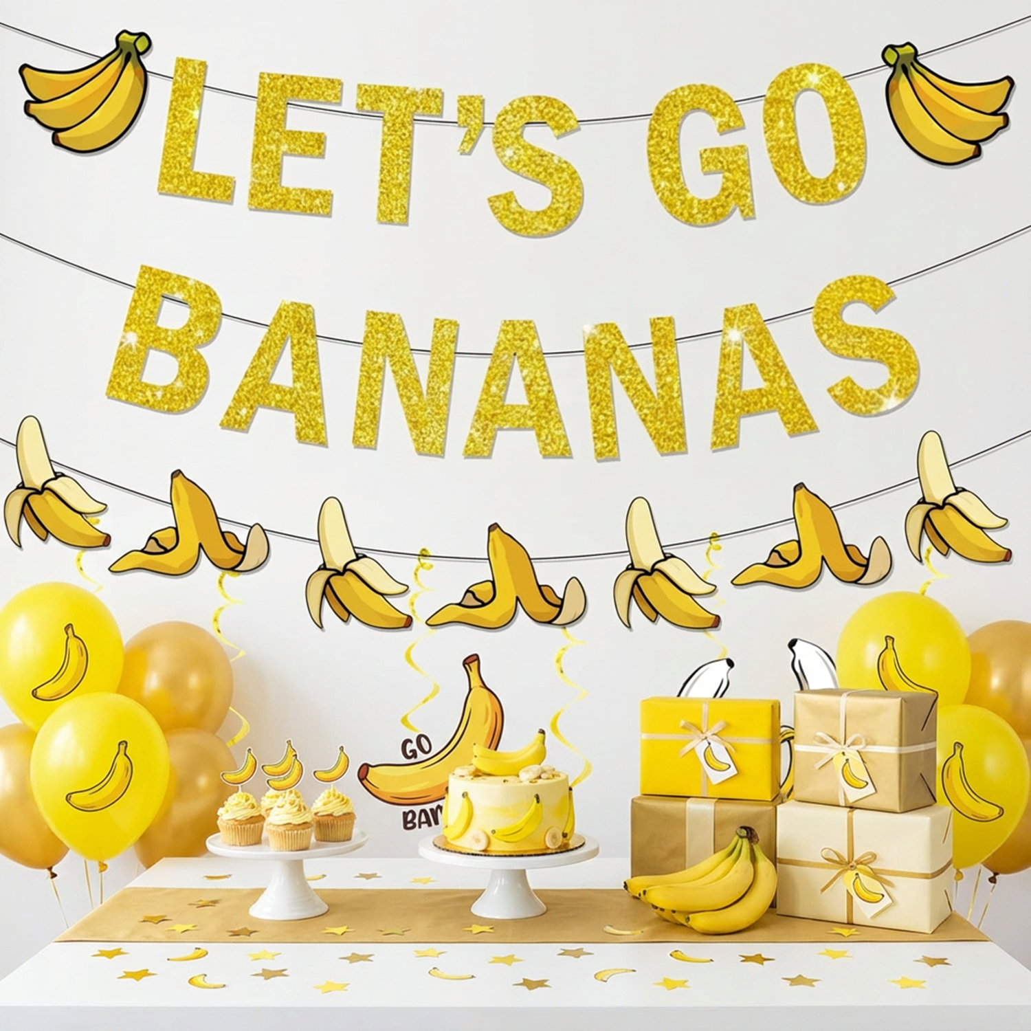 Yellow Bananas Birthday Banner – Let'S Party Event Supply Bewertung und Preis