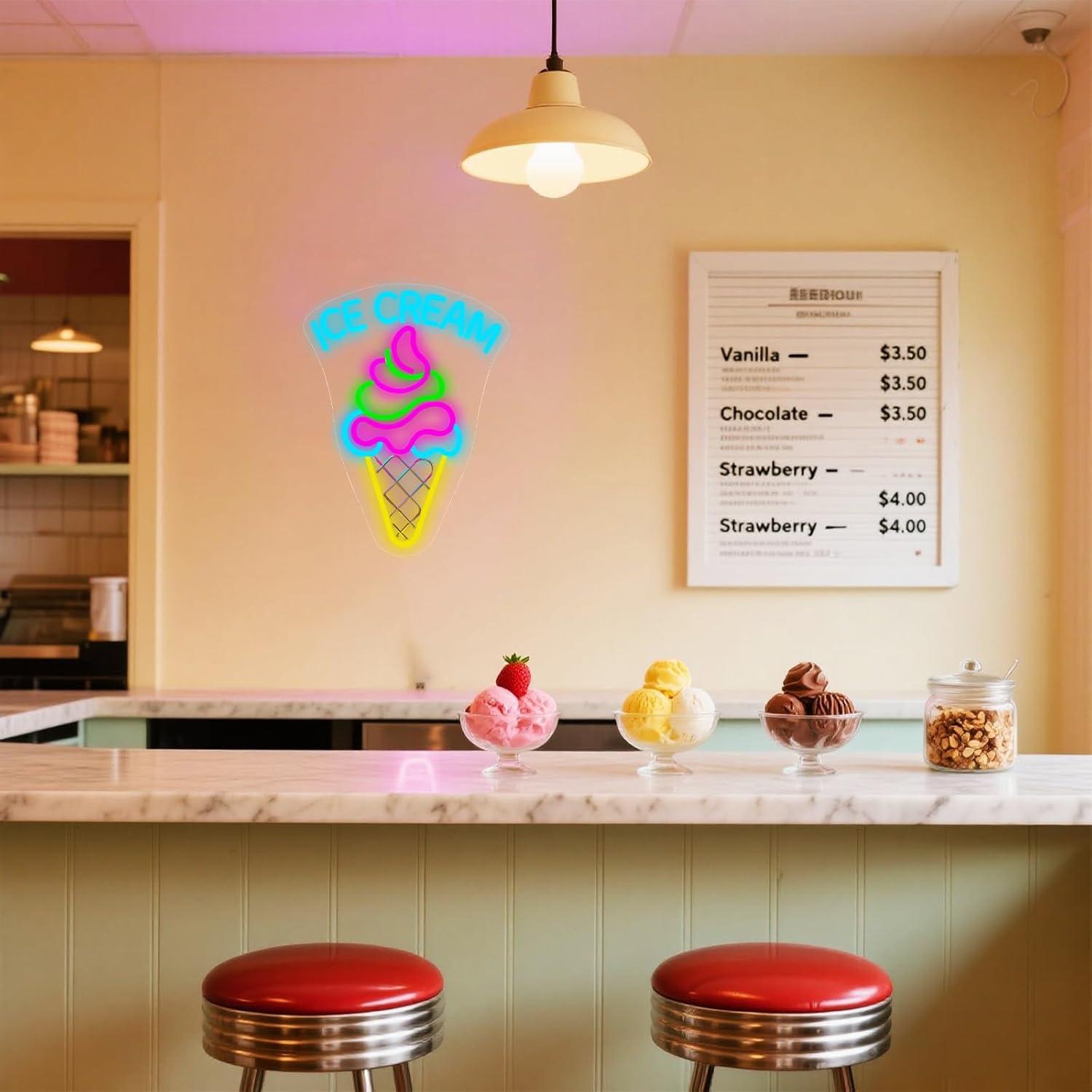 Ice Cream Neon Sign Dimmable D – Neon Sign Party Bewertung und Preis
