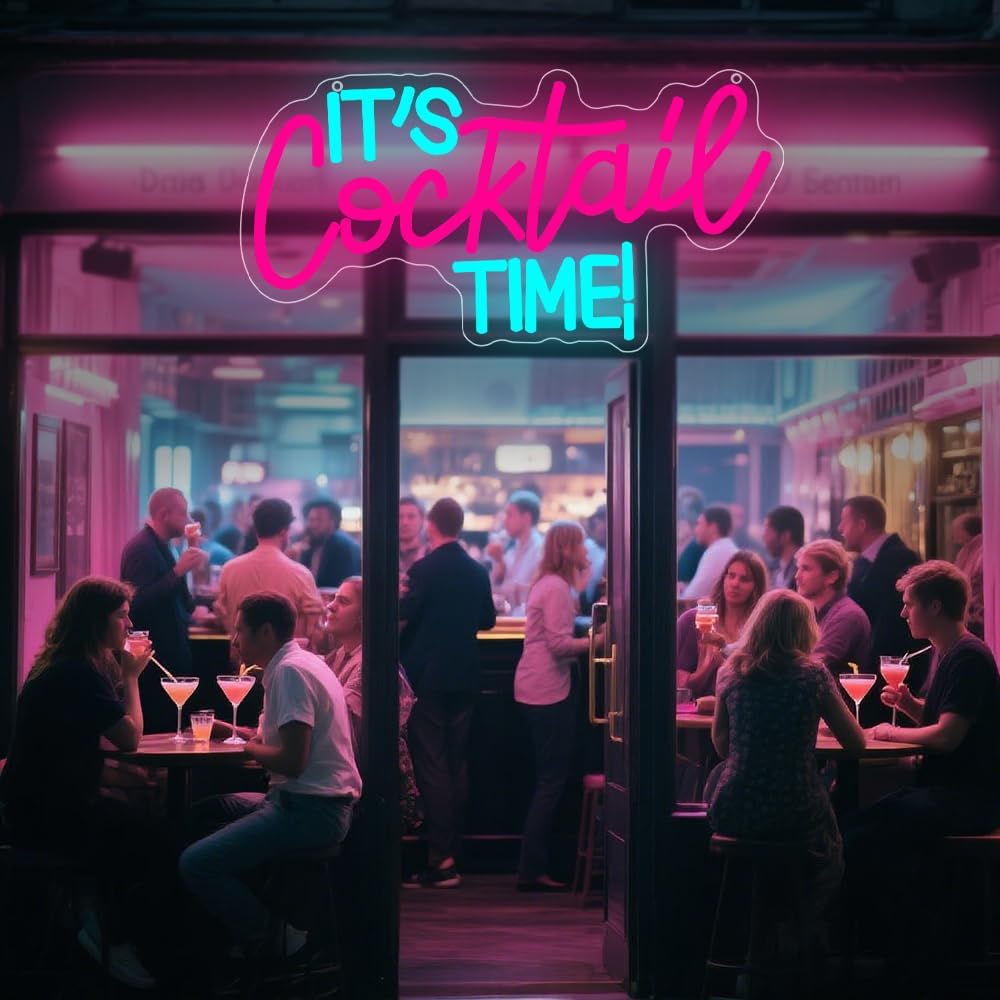 Cocktails Neon Sign USB Powere – Neon Sign Party Bewertung und Preis