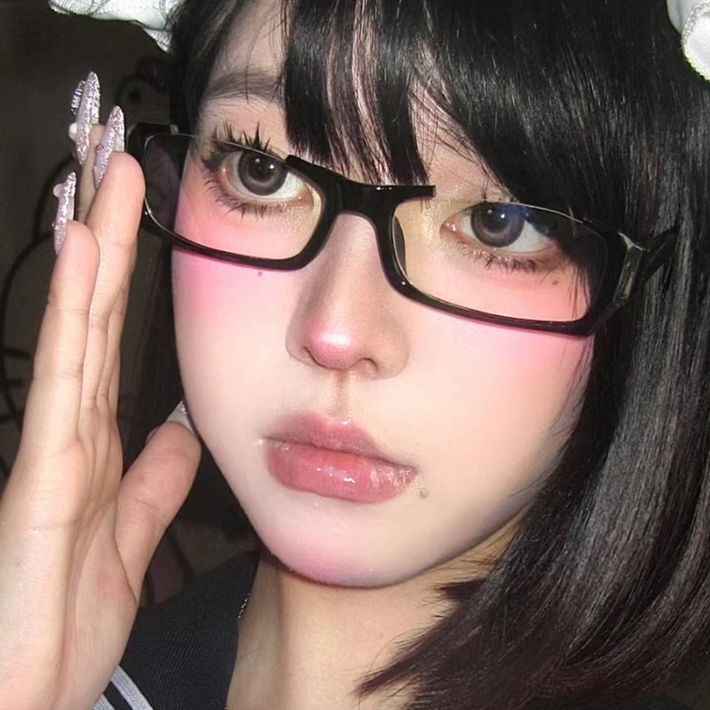 Y2K Black Half Frame Glasses W – Photo Booth Frame Bewertung und Preis