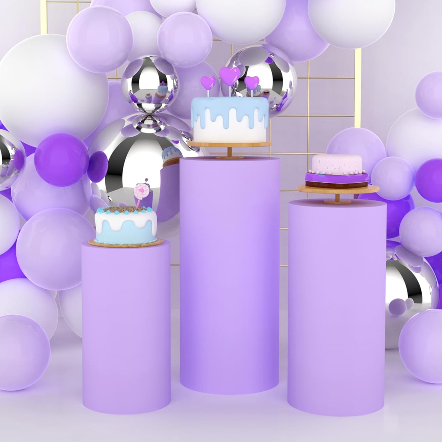 Yeele Purple Cylinder Stand Co – Dessert Table Backdrop Bewertung und Preis