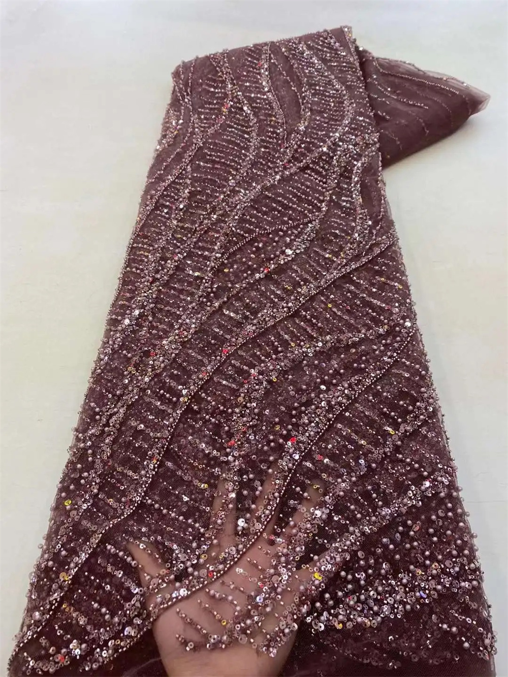 Wholesale 2025 African Sequins – Glitter Tablecloth Bewertung und Preis