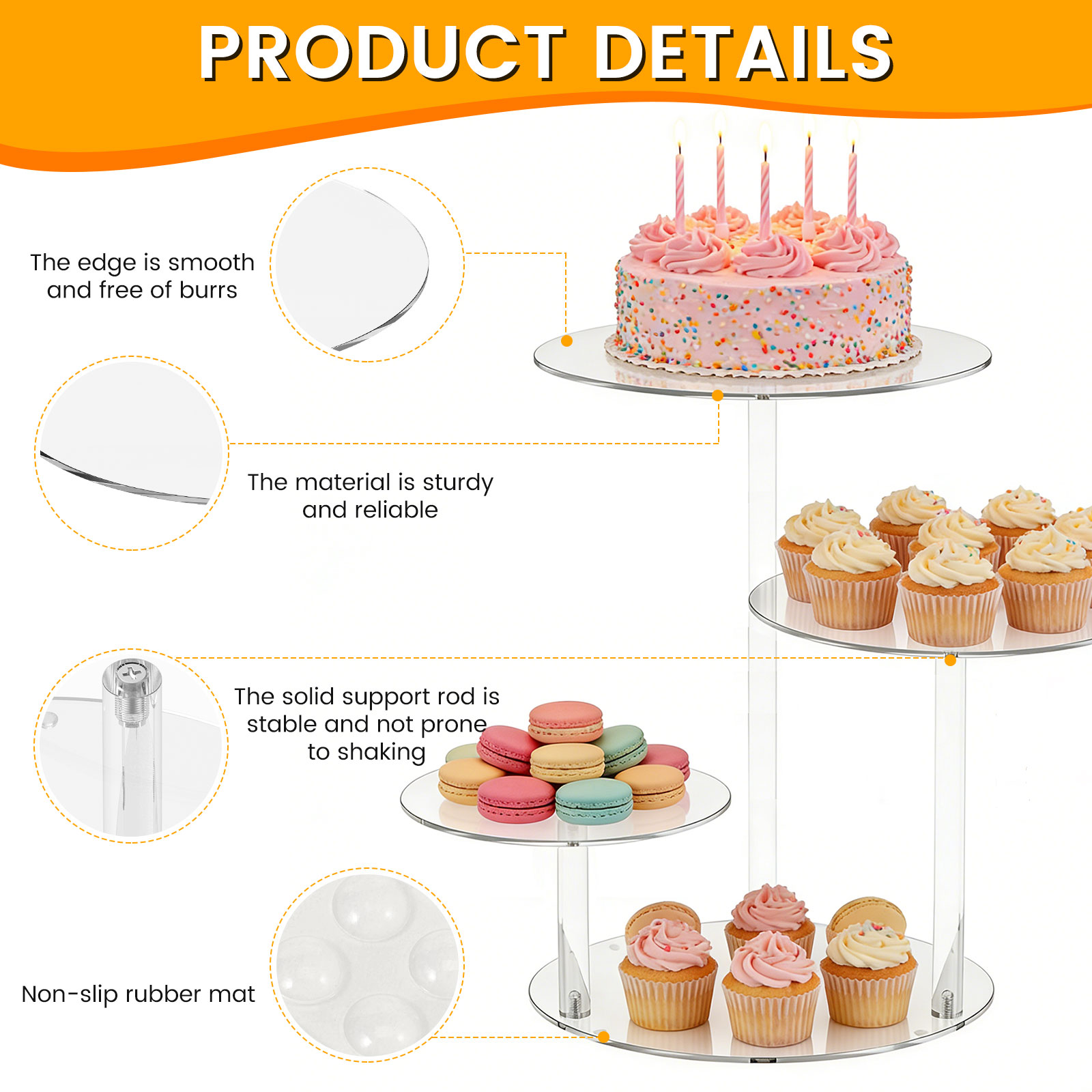 4 Tier Cake Stand Acrylic Tran – Cupcake Stand Tier Bewertung und Preis