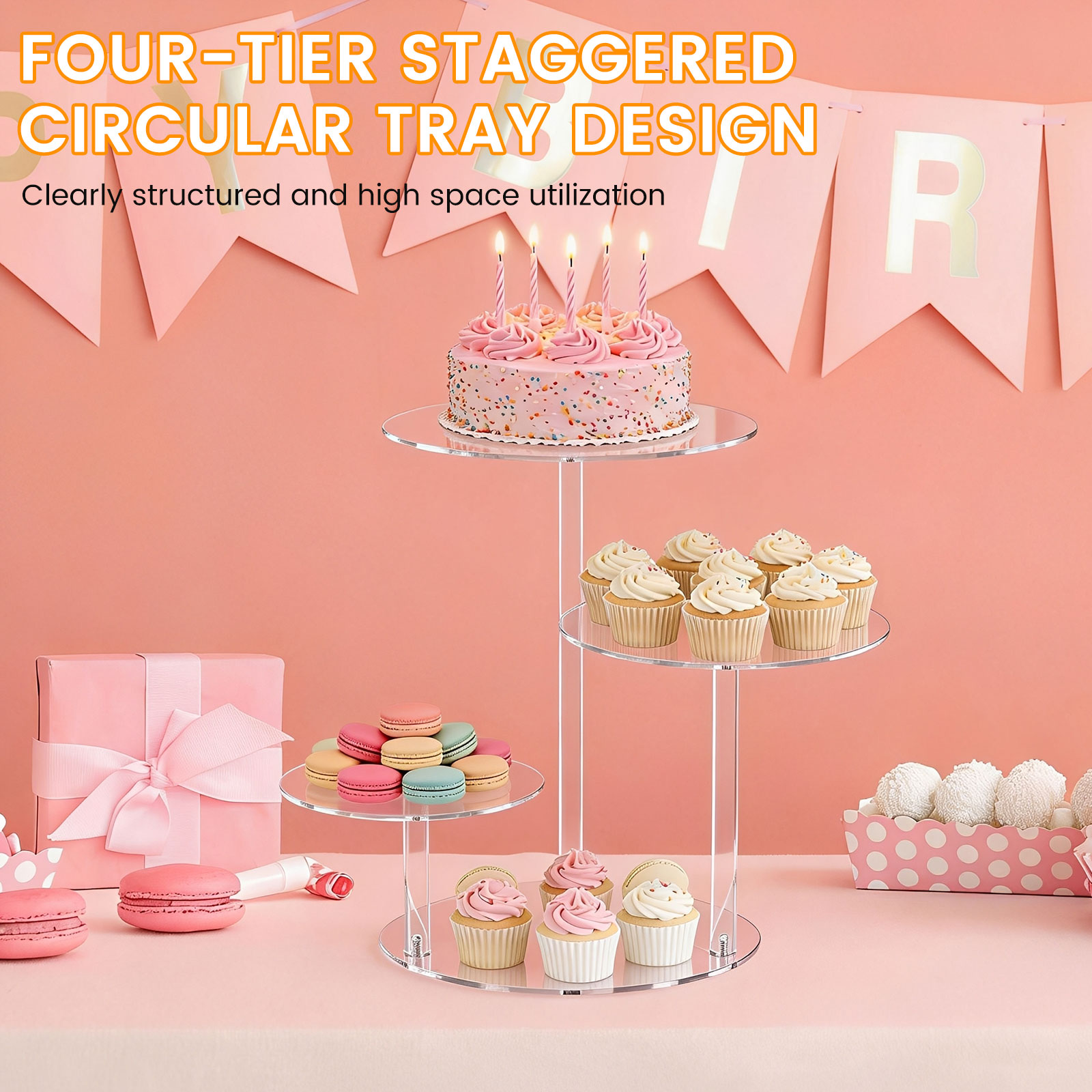 4 Tier Cake Stand Acrylic Tran – Cupcake Stand Tier Bewertung und Preis