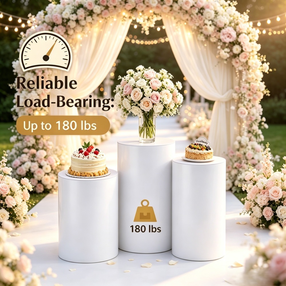 3/5Pcs White Cylinder Pedestal – Dessert Table Backdrop Bewertung und Preis