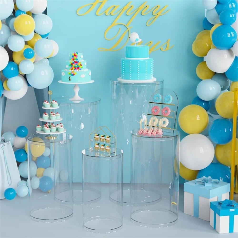 3/5Pcs White Cylinder Pedestal – Dessert Table Backdrop Bewertung und Preis