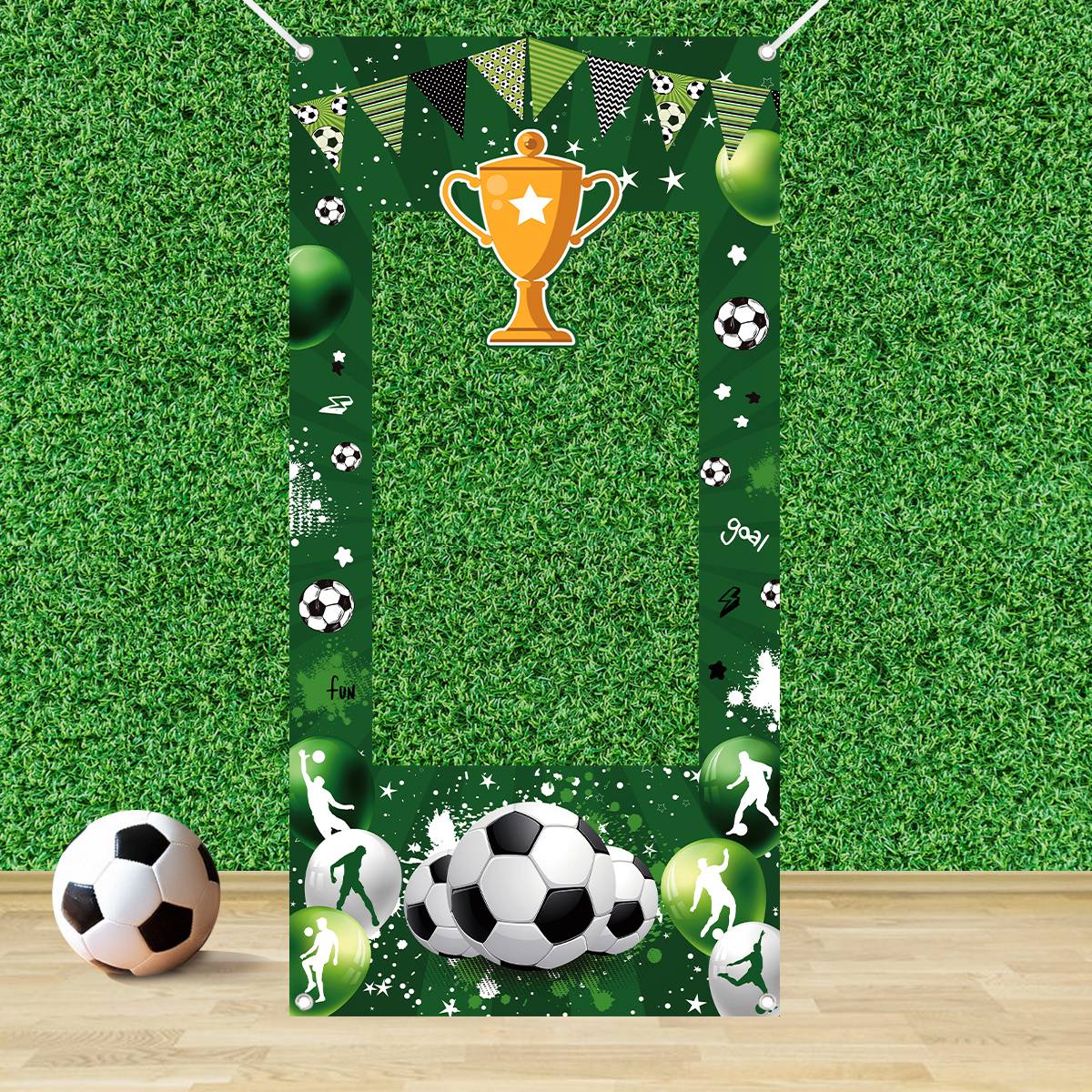 1pc Green Soccer Decorative Ph – Photo Booth Frame Bewertung und Preis
