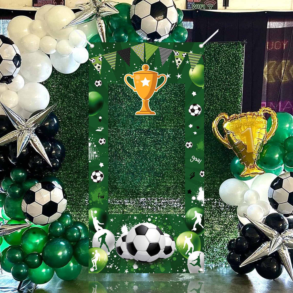 1pc Green Soccer Decorative Ph – Photo Booth Frame Bewertung und Preis