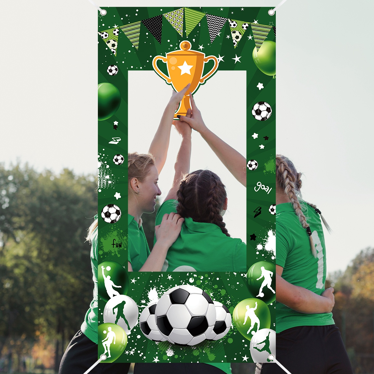 1pc Green Soccer Decorative Ph – Photo Booth Frame Bewertung und Preis