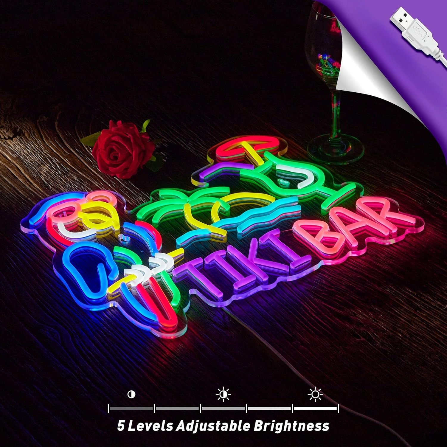 Tiki Bar Parrot Palm Tree Neon – Neon Sign Party Bewertung und Preis