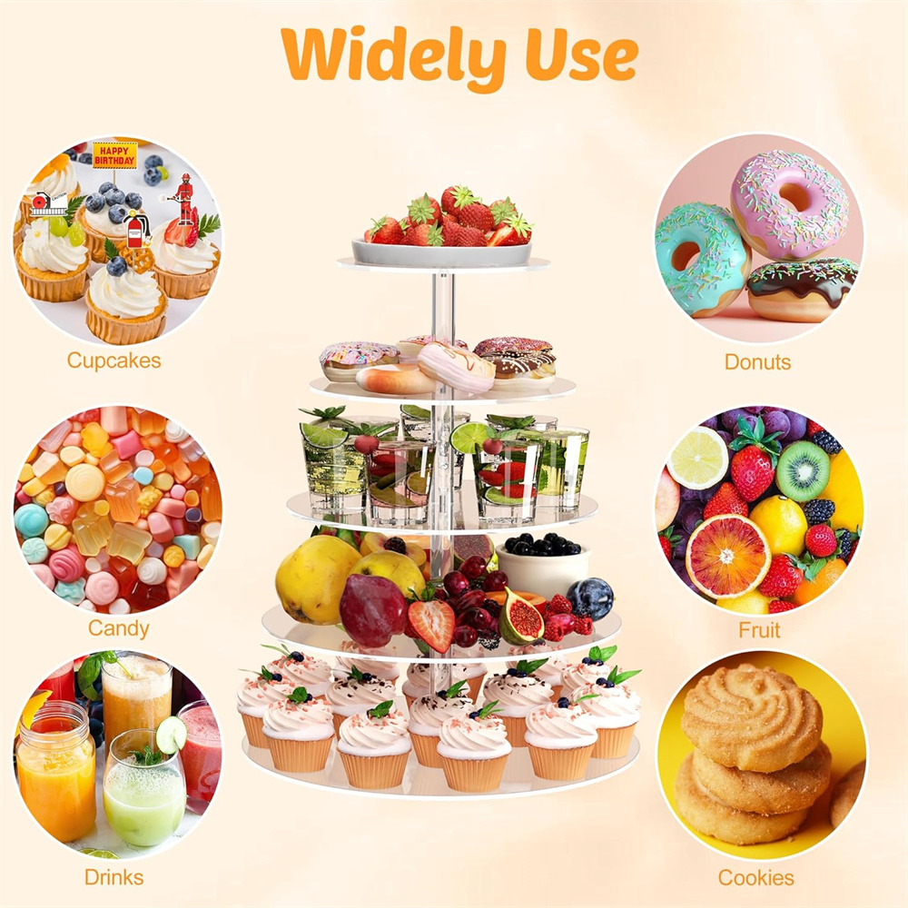 1pack 3/4/5 Tier Acrylic Round – Cupcake Stand Tier Bewertung und Preis