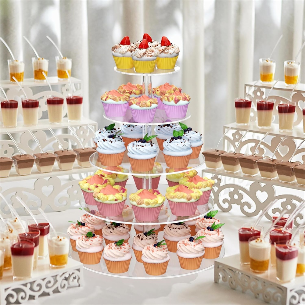 1pack 3/4/5 Tier Acrylic Round – Cupcake Stand Tier Bewertung und Preis