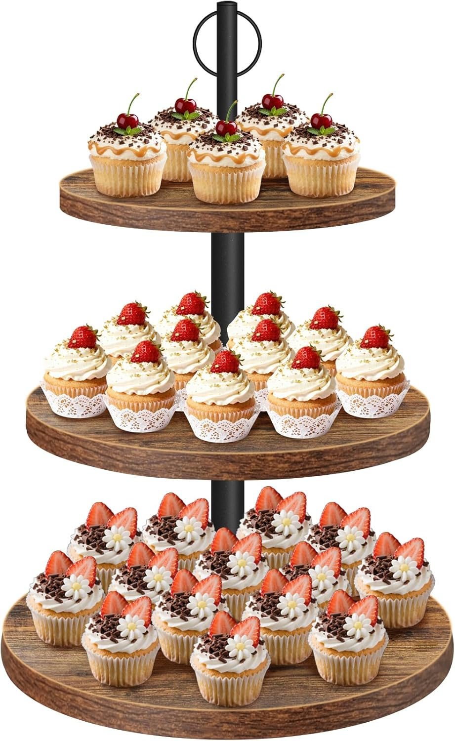 3-Tier Rustic Wood Cupcake Sta – Cupcake Stand Tier Bewertung und Preis
