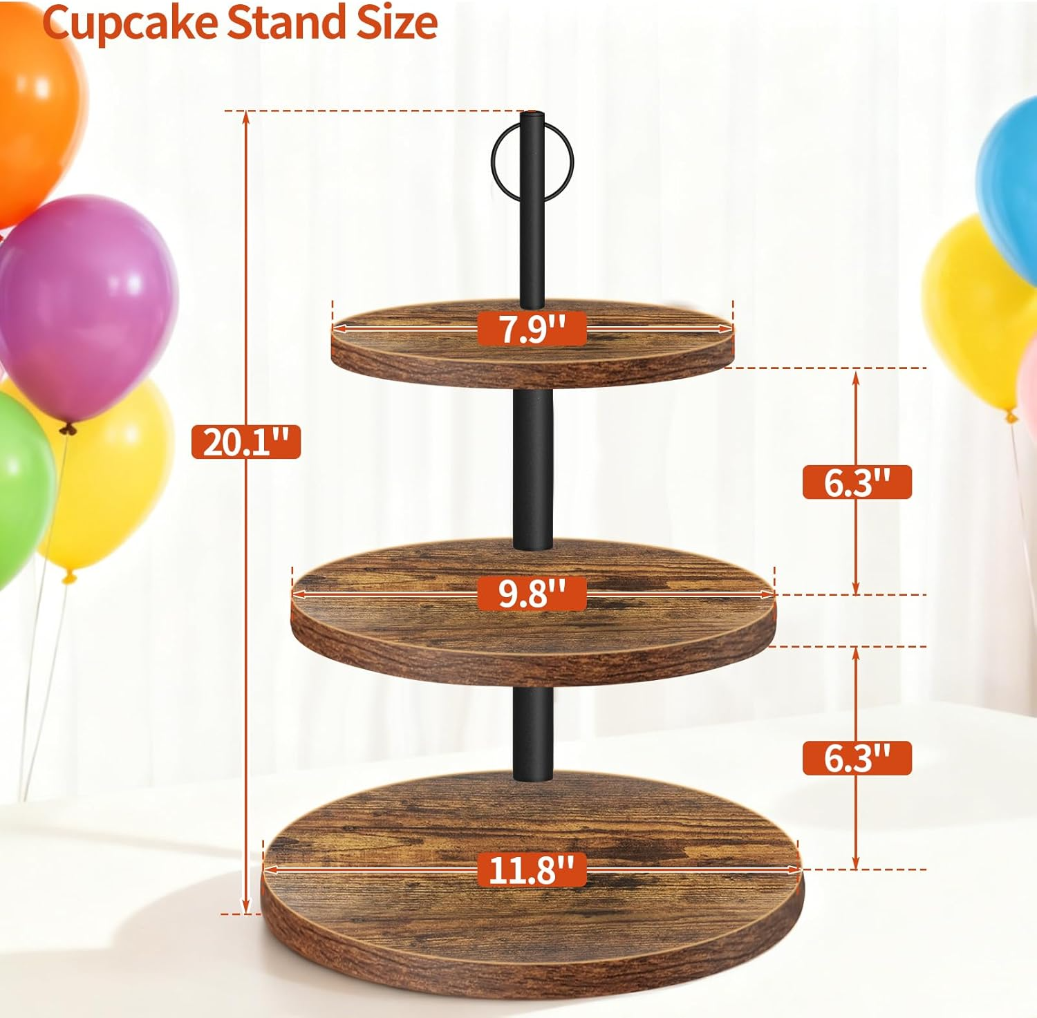 3-Tier Rustic Wood Cupcake Sta – Cupcake Stand Tier Bewertung und Preis