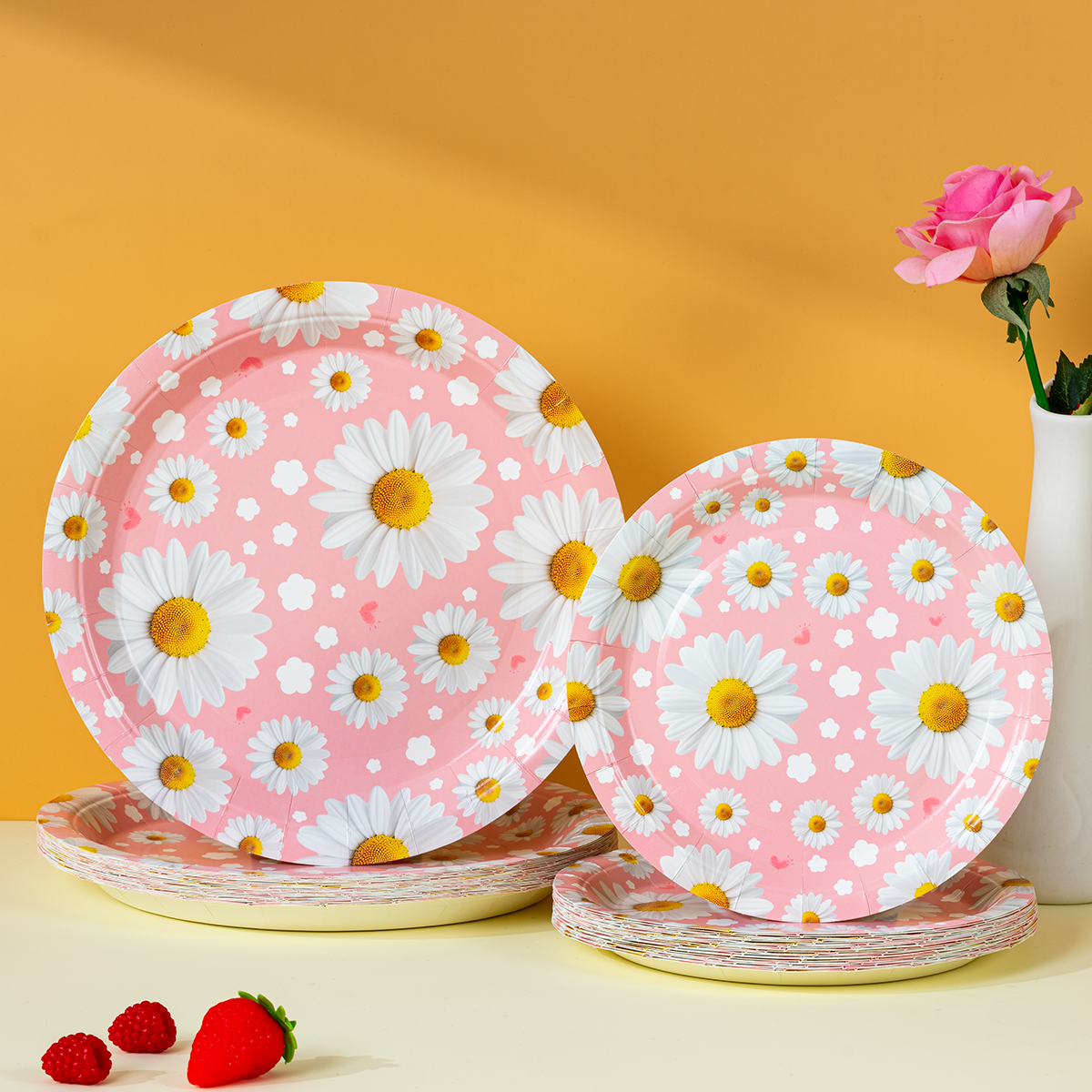 Pink Daisy Print Disposable Pa – Supply Event Bewertung und Preis