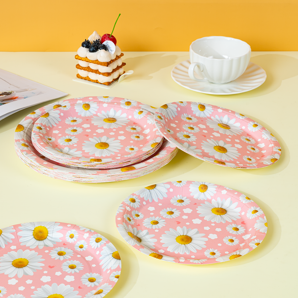 Pink Daisy Print Disposable Pa – Supply Event Bewertung und Preis