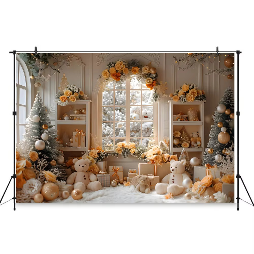 Winter Christmas Window Backgr – Party Event Supply Store Bewertung und Preis