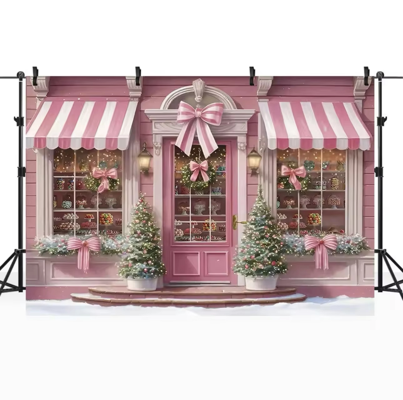 Winter Christmas Window Backgr – Party Event Supply Store Bewertung und Preis