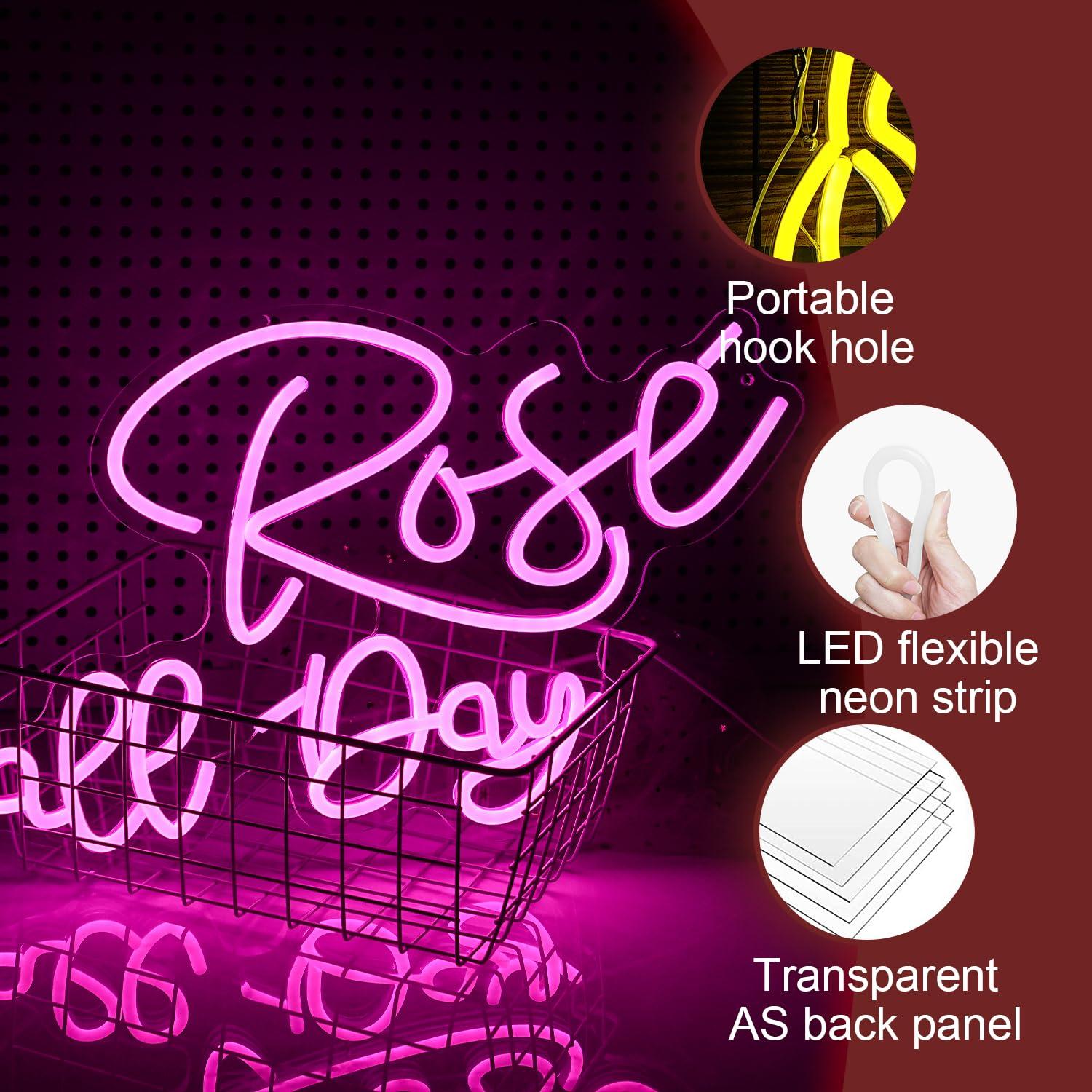 Rose All Day Neon Sign Dimmabl – Neon Sign Party Bewertung und Preis