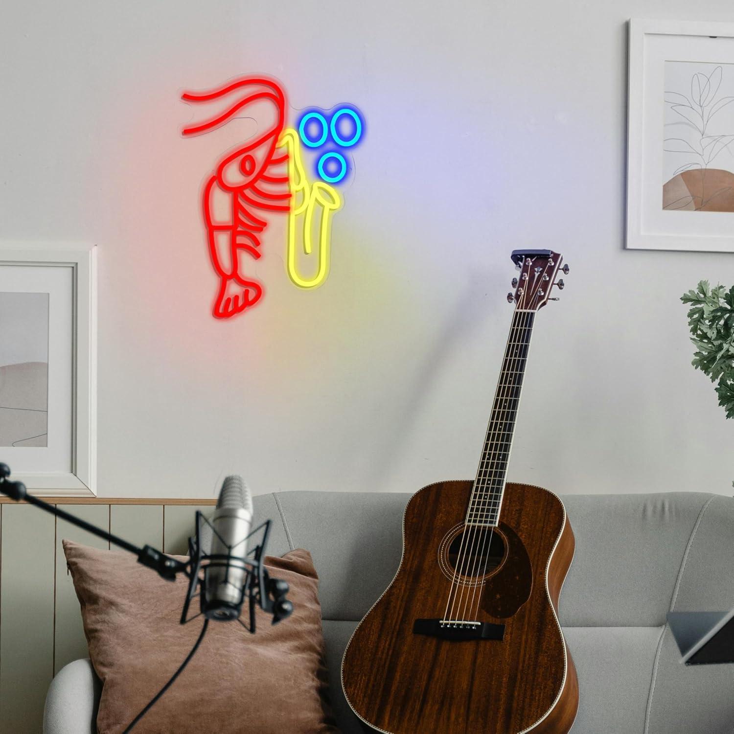 Lobster Saxophone Neon Sign Ja – Neon Sign Party Bewertung und Preis