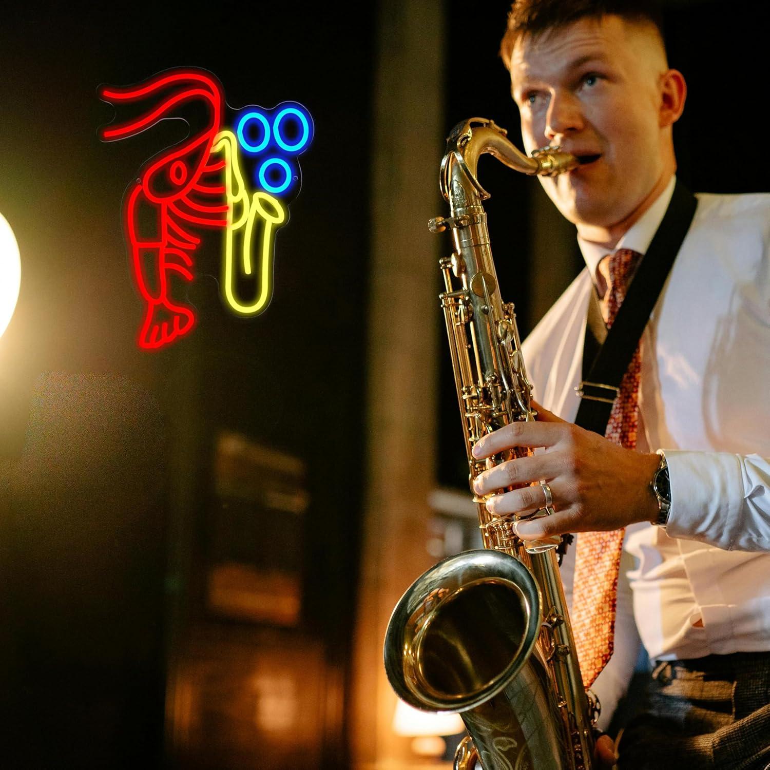 Lobster Saxophone Neon Sign Ja – Neon Sign Party Bewertung und Preis